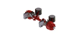 Axle unit 9333105.00.000: wheel axle 9323313.00.000 on pneumatic suspension 9310002.05.000