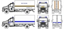 Vehicles for emergency services and police type 3010 mod. 3010GC, on the basis of chassis and T/C C41R13, C41R33 with diesel eng