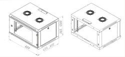 Telecommunication wall cabinets DT Standart TLNRP 4-24U