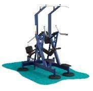 ATM-7.73 Outdoor weight-training equipment for pull-ups and push-ups on bars with counterweight, with variable load