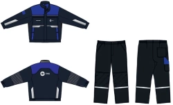 Men's suit for protection against mechanical influences Working article TMHER001 jacket and trousers, colour Total Eclipse with