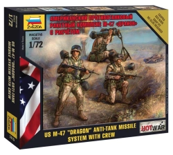 Assembled model "American anti-tank missile system M-47 Dragon with crew".