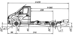 Chassis GAZelle NN, Modification A21R33, Petrol engine, N1