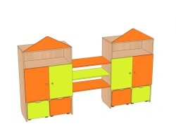 Toy wall "House-2" with drawers children's SI-D2.VYA