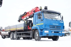 Special truck with hydraulic loading crane of KMA type on the basis of KAMAZ 43118 and its modifications 41K12N-UG