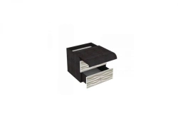 Sonata LD 628.150.000 bedside table with sliding cover (Grey/Chocolate/Wenge Tsavo)