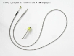 Endocardial electrode BIP-02 IMZ of J-shaped design