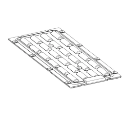 Lens for LED luminaires AMT-HB-250x90-3535(24)-60
