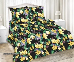 Bed linen sets of mixed and linen fabrics