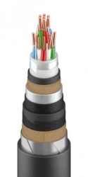 Cable for signalling and interlocking with polyethylene insulation in metal sheath with hydrophobic core filling, m