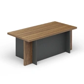 Executive desk on wooden supports