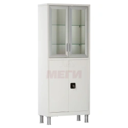 ??-02-???(???-647.12) Two-section double-leaf medical metal cupboard