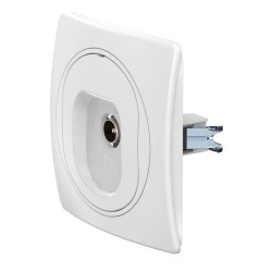 CADUCEUS ALING EON Flush-mounted aerial socket TV single, white, Art. No. E612I.00