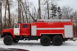 Fire tank truck ??-8,0-70 (4320) of 6YN32 type 6Y131W modification on the base of URAL-4320-4151 (-79,-81,-83,-85) chassis.