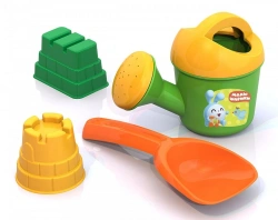 Sand set Malyshariki #3 "Kroshik" (watering can, scoop, 2 tower moulds)