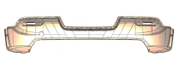 Rear lower bumper (bumper cover) with holes SK3 86612- K0010