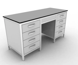 Two-desk medical table with eight drawers (Art. SL-021)