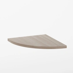 Radius hanging shelf