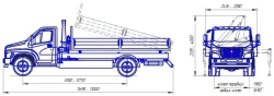 Dumper trucks with diesel engine, GVW over 3,5 tonnes but not more than 12 tonnes type 47192 modifications : 47193N on chassis b