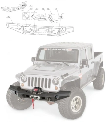 Car bumpers + fixing kit for JEEP WRANGLER JK 2007-2018