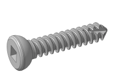 Cortical screws Ø 2 mm, self-tapping, length from 5 to 40 mm in 1 mm increments, article number 402.8XX