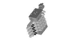 Truck crane hydraulic control valve ?1?160 with function of hook suspension tightening force regulation