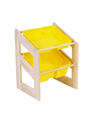 Sloping shelving unit 680x2 containers / yellow / storage system Igroteca