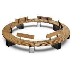 Bench with backrest "Zigzag" article A1019