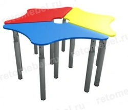 Daisy table (3 parts) on adjustable legs
