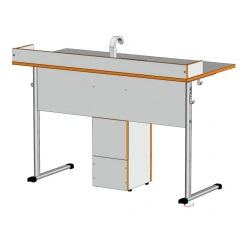 Laboratory table for biology room with sink, tap and board 4 g.r.