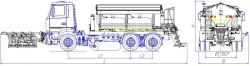 Road maintenance machine with winter equipment set model MK-3531-10