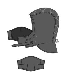 Heat-resistant helmet for protection against thermal risks of electric arc, model ENERGO T/sh-3
