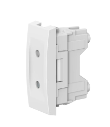 CADUCEUS ALING MODE 10A, 250V~, 1M, white, item 652.A, flush-mounted socket without grounding with blinds. 652.0