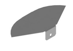 Horizontal tray cover with variable angle of rotationKL 000x45 HL, with overall dimensions from 75x45 mm to 115x45 mm, with thic