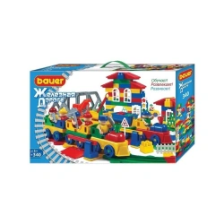 Bauer "Railway" 340-piece children's educational construction toy in a box, article 257