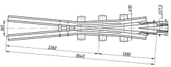 Cross member of P50 type of 1/6 gauge of project SP 458/02