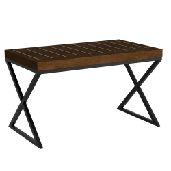 Luggage rack on metal frame