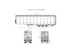 Semitrailer cargo Tonar model 98884 with axle units Tonar mod. 1130
