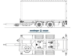 Two-axle container trailer ZW-224