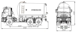 Oil and gas condensate collection tanker AKN/AKNS 4680A6-30 on KAMAZ 6522-53, 6522-54, 6522-RT chassis