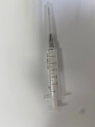 Injection syringe single use sterile two-detailed 5ml "Luer-lok" with or without needle.
