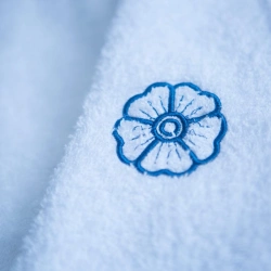 Embroidered cotton terry cloth for children