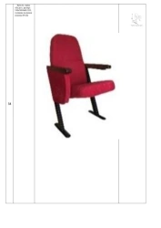 Armchair, brand "Kadet", size: 510x505/660×935, seat cushion thickness 80 mm.