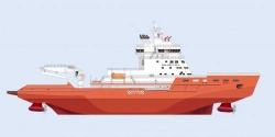 Icebreaking support vessel Project Aker ARC 130A