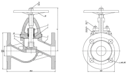 Valve non-return shut-off flanged bore without spring DN 40 PN 10 series 458 (KMIA.491915.001-05)