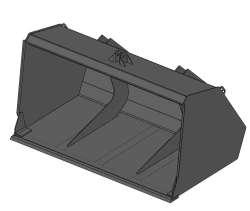 Replacement working bodies for the universal agricultural loader PKU-0,8: bucket, models PKU-0,8-5, PKU-0,8-5-04.