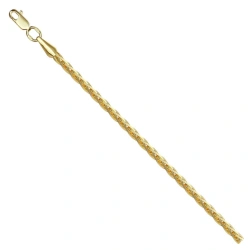 Hand jewellery in 585 gold Bracelet green Triple Spike with diamond facet Nb17-244 0.8MM 22SM 10.61G