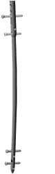 Femoral A/R pins Ø 10 mm, length 360 to 460 mm, 10 mm pitch, article 721.3XX