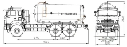 Oil and gas condensate collection tanker AKN/AKNS 4680A8-30 on KAMAZ 65224-53, 65224-54 chassis