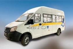 Bus with the possibility of transporting a disabled person in a wheelchair modification 222073 on the basis of chassis GAZelle N
